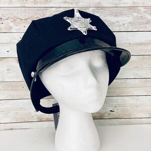NWT Wet Seal Vintage Y2K Black Police Snapback Adjustable  Custome Hat